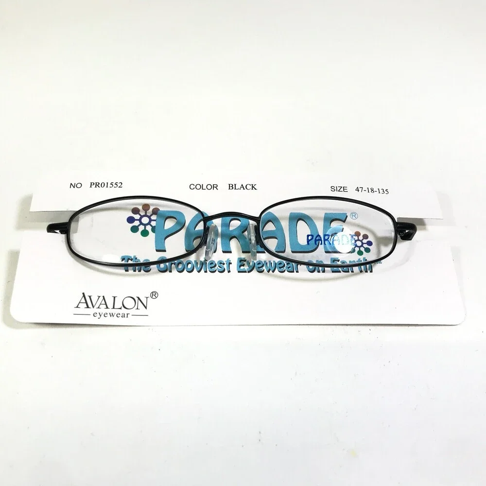 Parada Eyeglasses Frames PRO 1552 BLACK Rectangular Full Rim 47-18-135